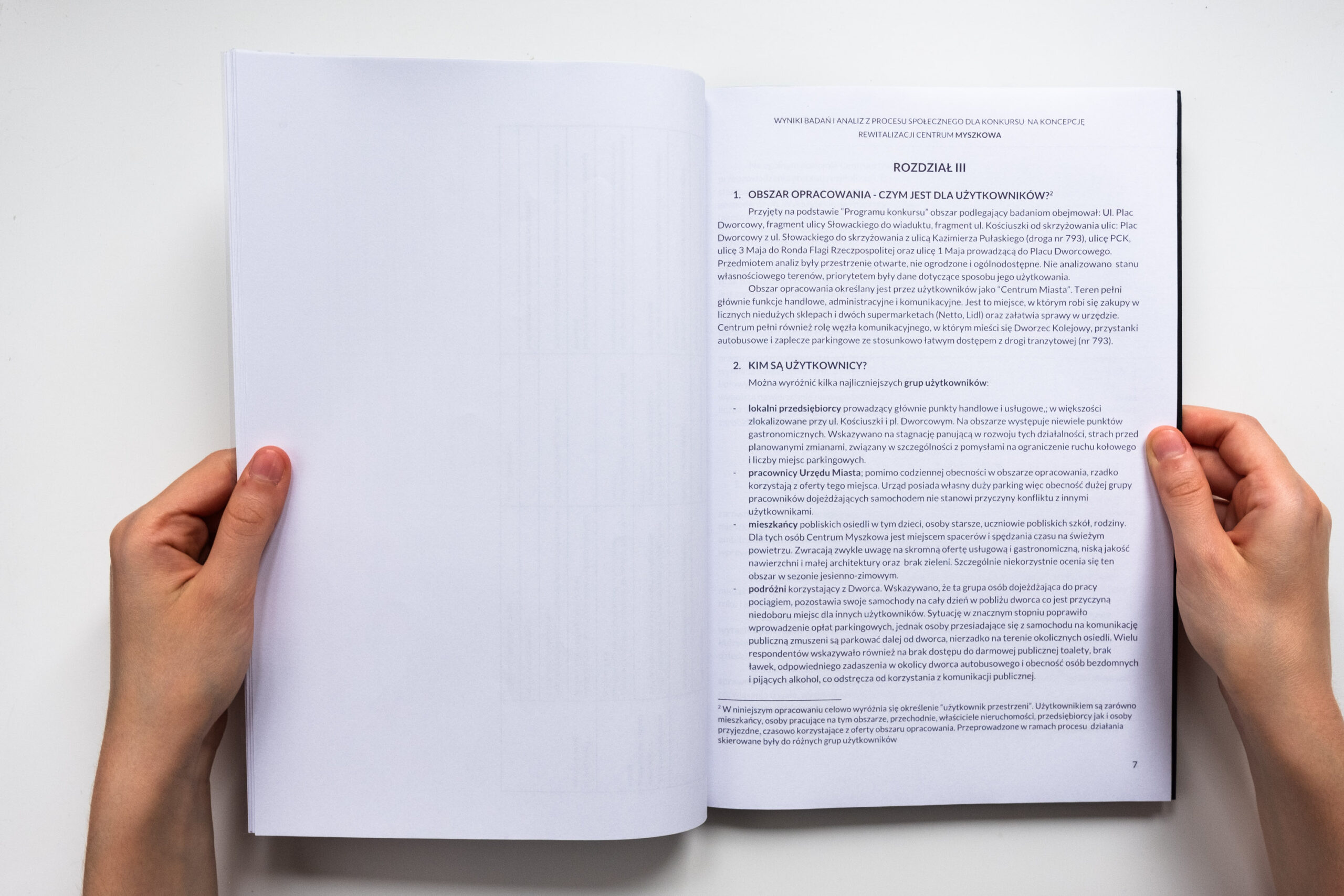 Publikacja -Wyniki badań i analiz z procesu społecznego dla konkursu na koncepcję architektoniczną rewitalizacji centrum Myszkowa